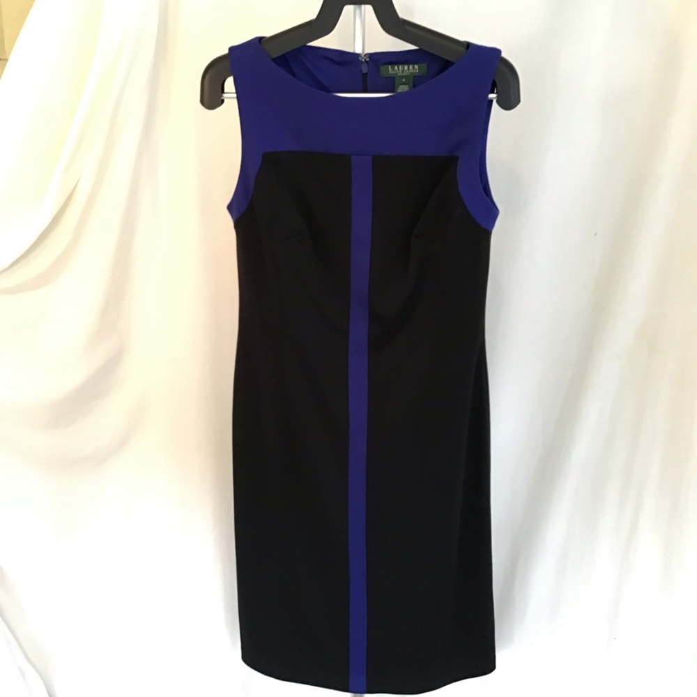 Ralph Lauren black blue sleeveless dress  4
